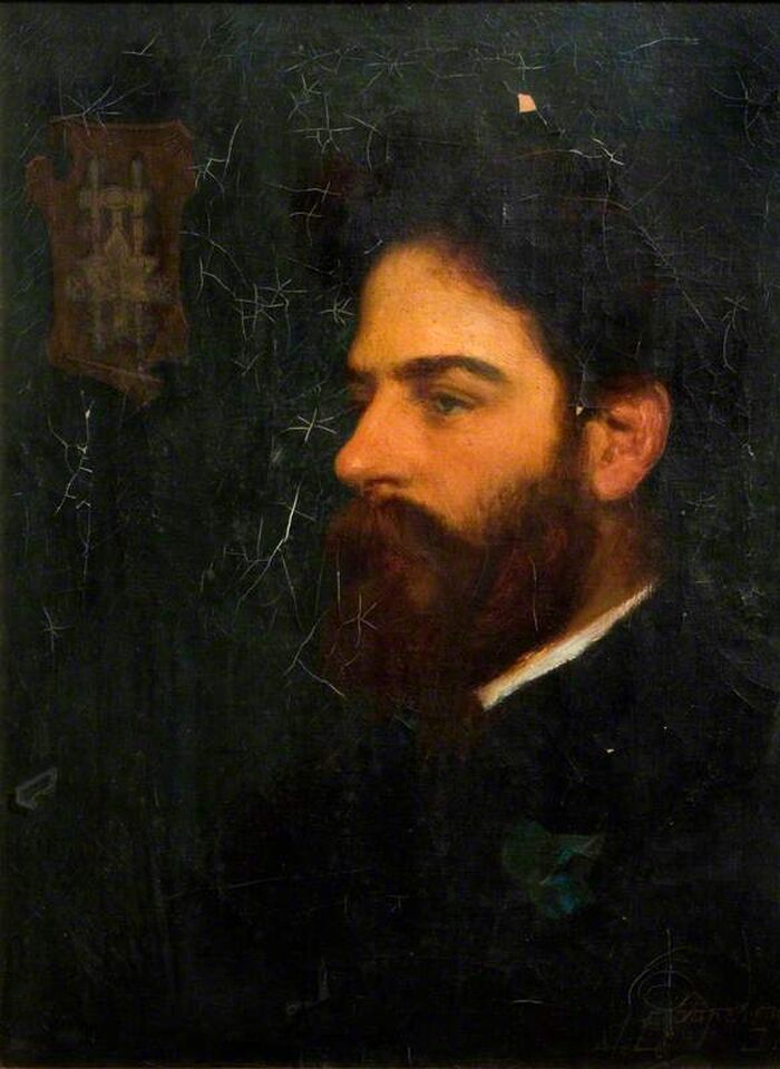 NELSON DAWSON (OS 1877): 
Artist, enameller and etcher. Studied architecture and painting then took up metalwork.
(photo courtesy of Victoria & Albert Museum, London)