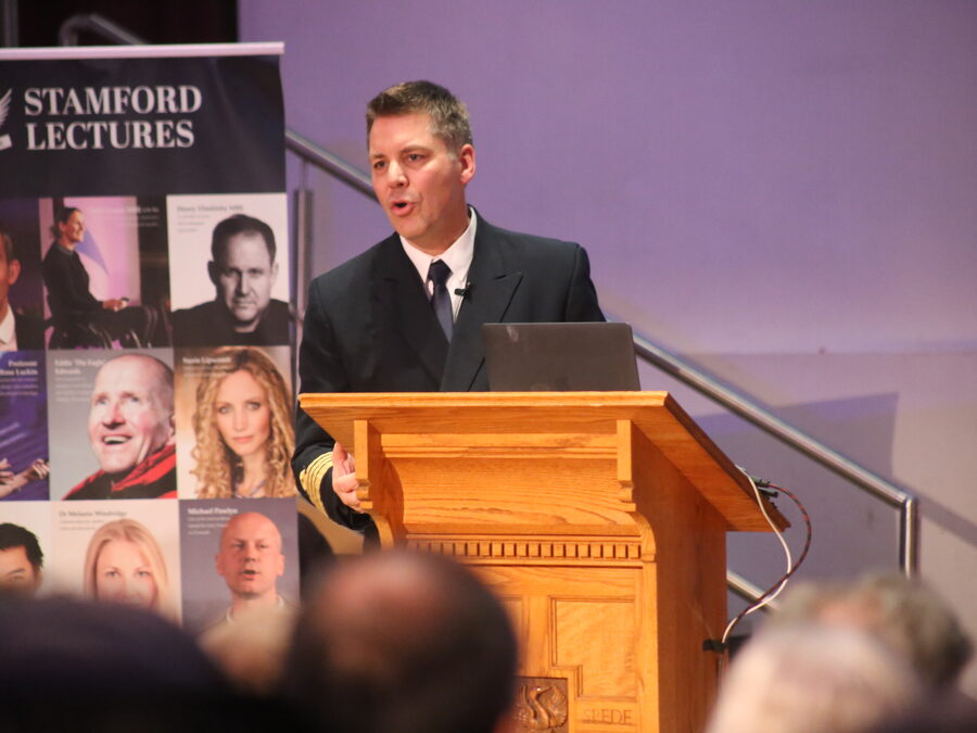 Captain Henrik Loy at our latest Stamford Lecture