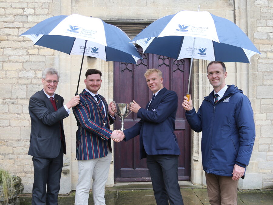 Robert Wills Memorial Cup Presented to Winning 1st XV Captain at Stamford School