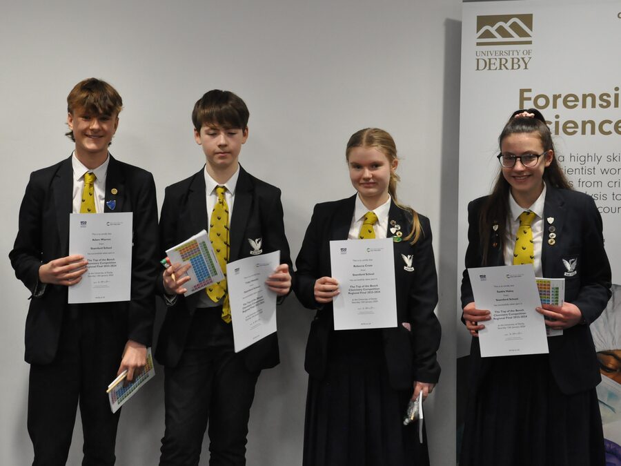 Remarkable Stamford Success at the Royal Society of Chemistry’s Top of the Bench Competition