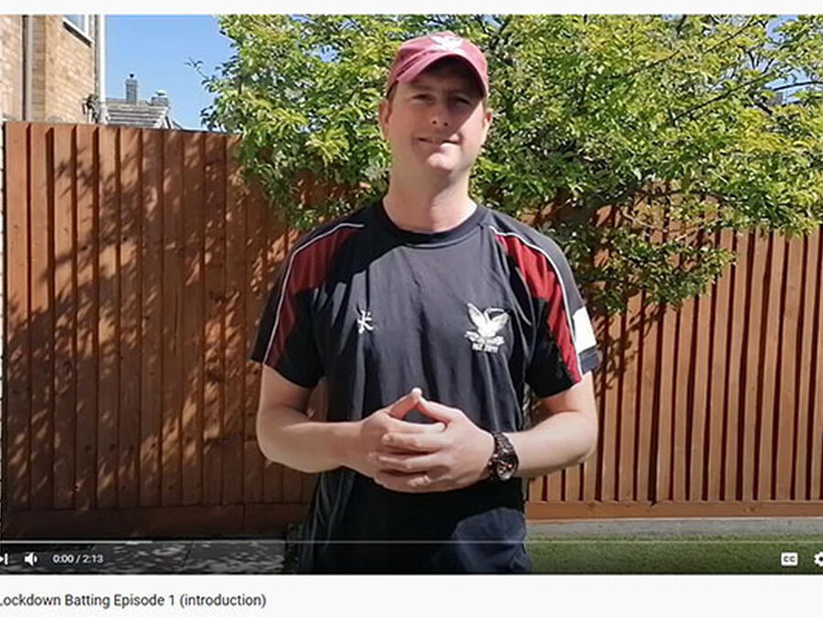Mr. Esson hasn't let lockdown halt his passion for cricket