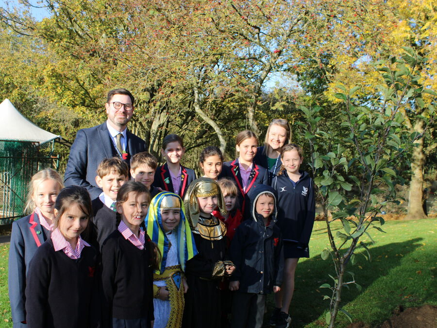 SJS plant a tree to support COP26