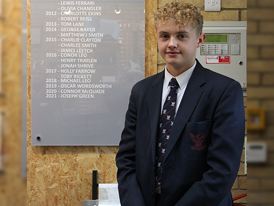 Joe achieves Arkwright Scholarship