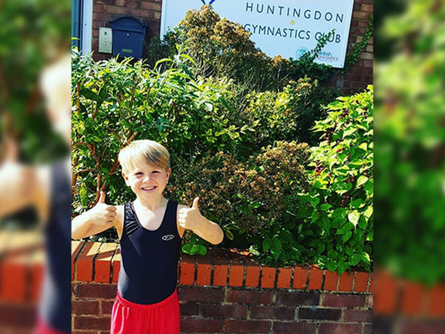 Oliver starts journey with Huntingdon Gymnastics