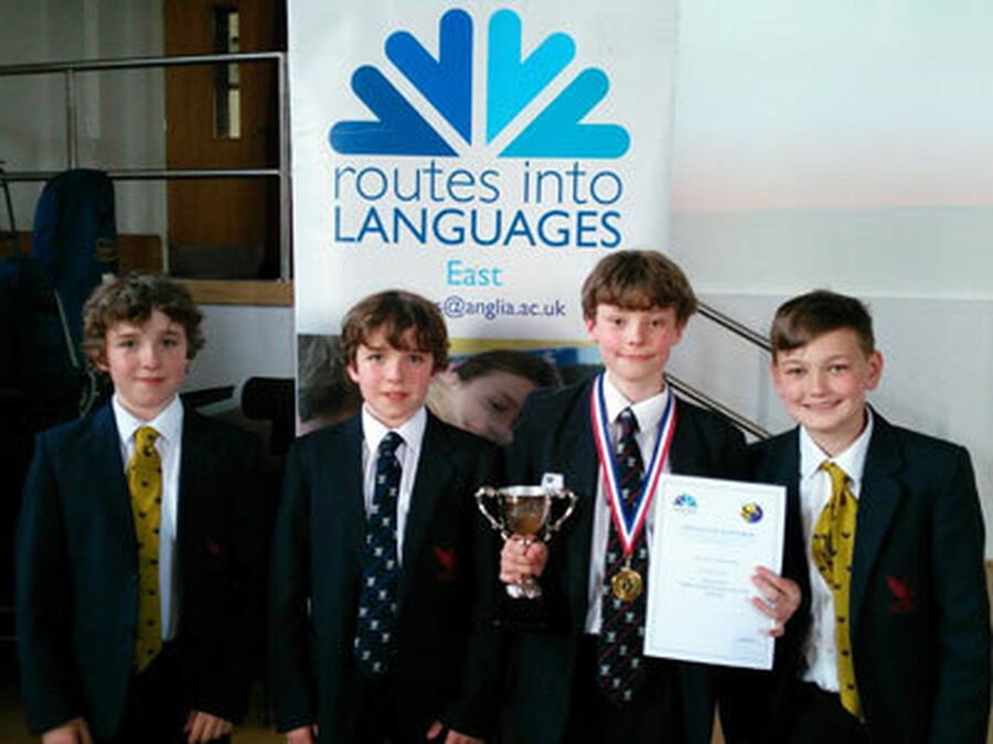 Students Buzzing at the Foreign Language Spelling Bee