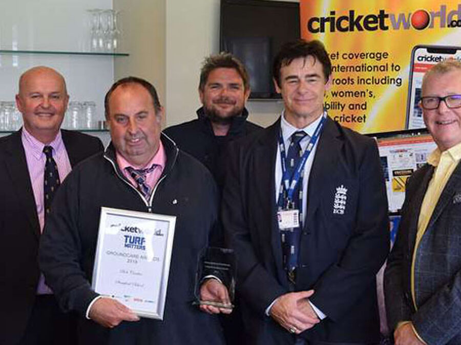 Head Groundsman and team win national cricket grounds keeping award