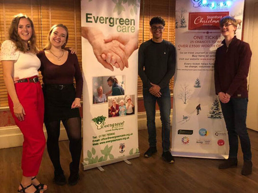 Sixth Form Students support Evergreen Care Trust dinner