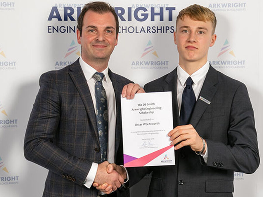 Oscar wins prestigious Arkwright Scholarship