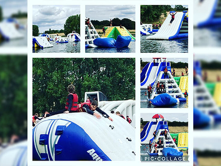 Boarders take a splash at the Rutland Aquapark