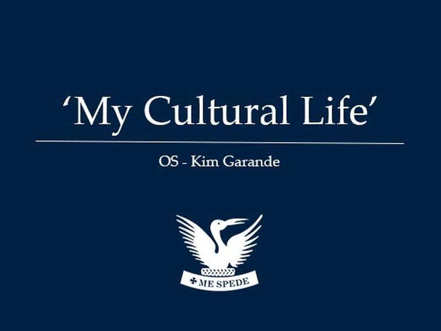 'My Cultural Life' - Kim Garande